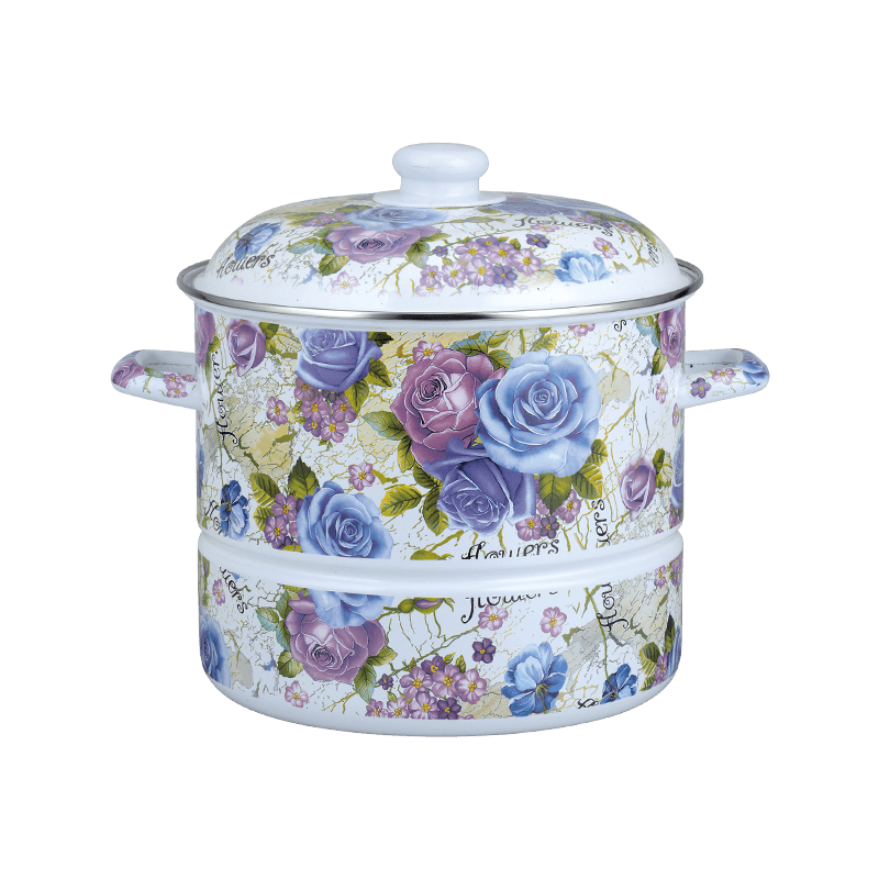 756d immaculatam ferro circum ora steamer enamel ollam cum fumigantis tray