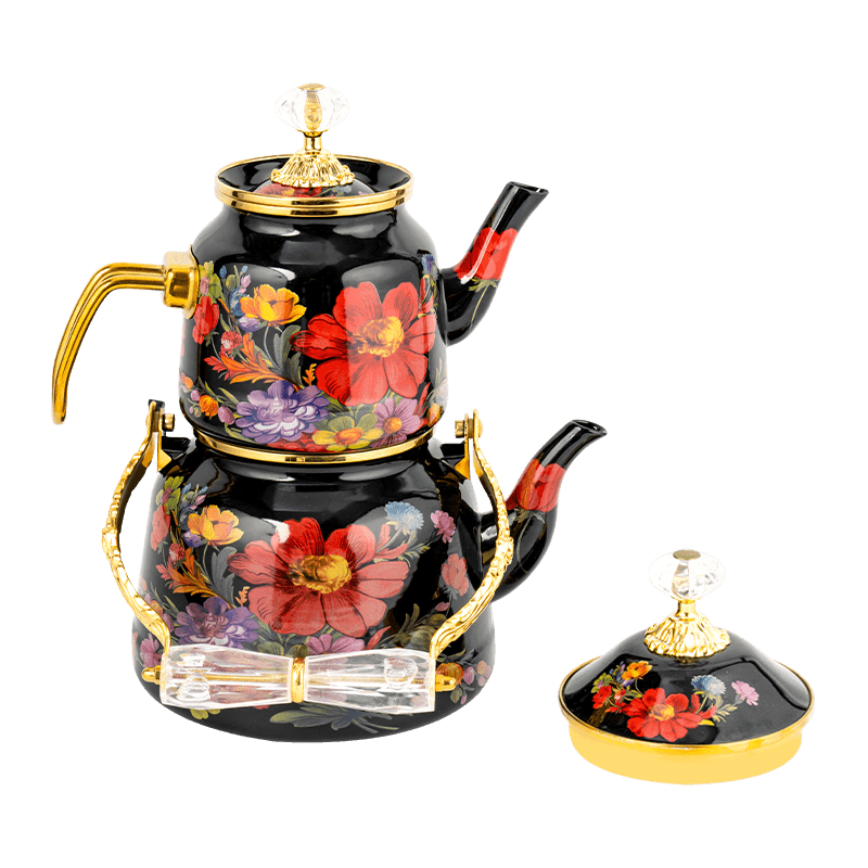 TK618 Turcorum Floral enamel teapot Set