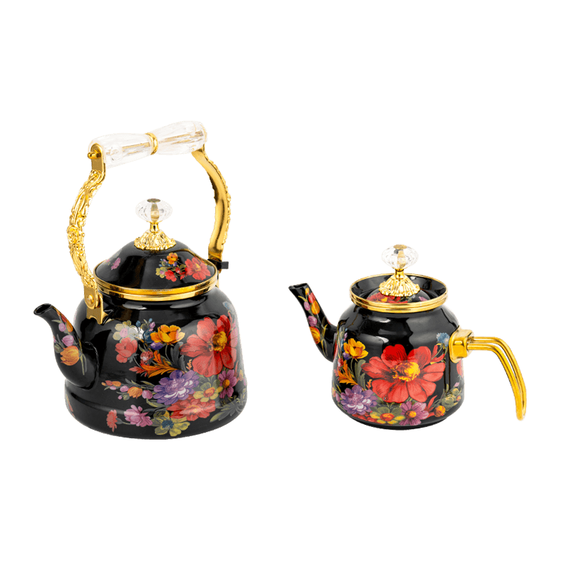 TK618 Turcorum Floral enamel teapot Set