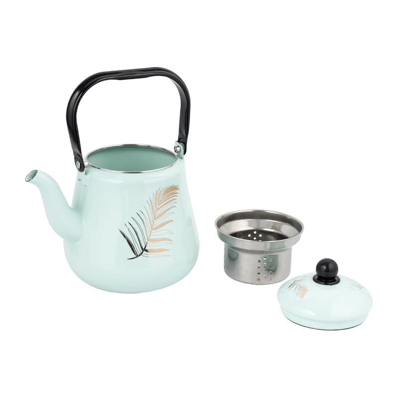 TK507 magna facultatem 2.2l enamel teapot cum palpate