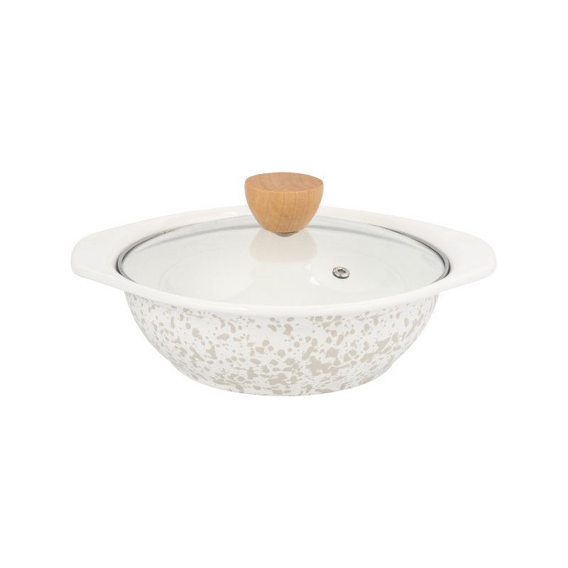 Enamel V informibus ollam