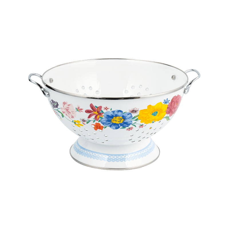 Vintage enamel fructum canistro