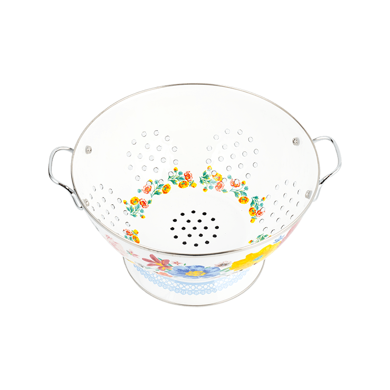 Vintage enamel fructum canistro