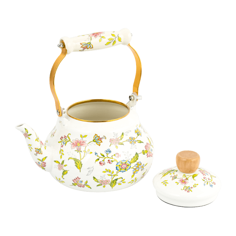 TK121 enamel pirum-disposito tea olla
