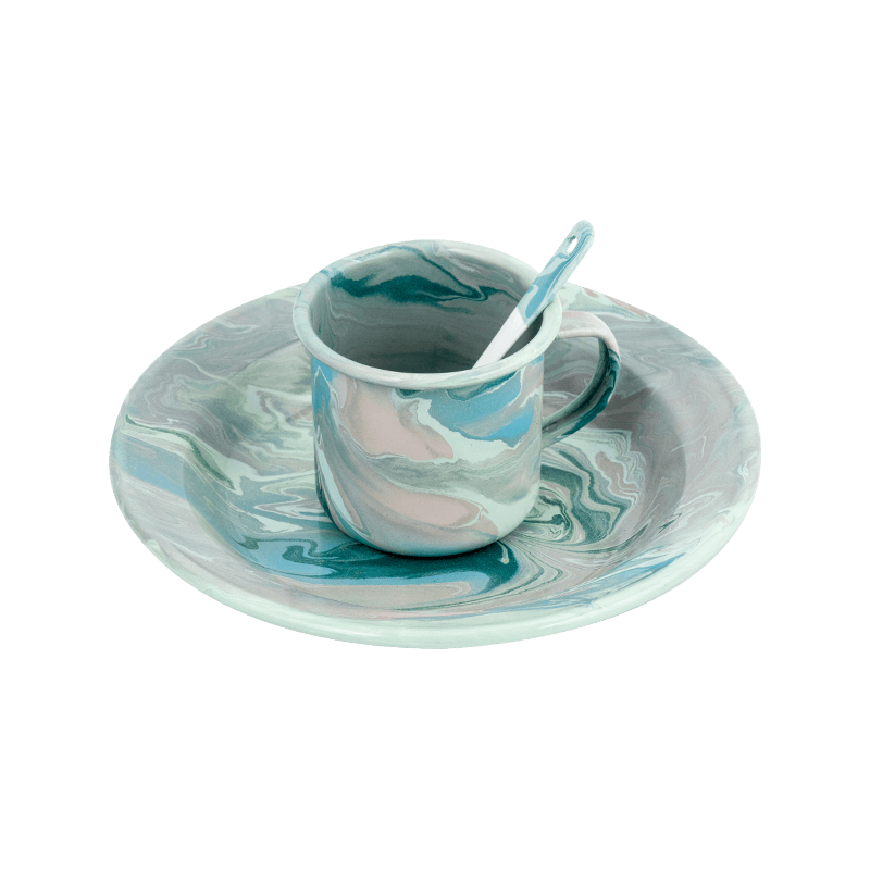 Europae Floral enamel teapot set Europae Floral enamel teapot set