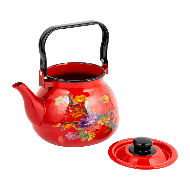 TK305 enamel Flared Rim tea Kettle