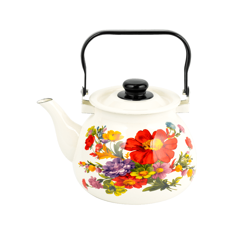 TK305 enamel Flared Rim tea Kettle
