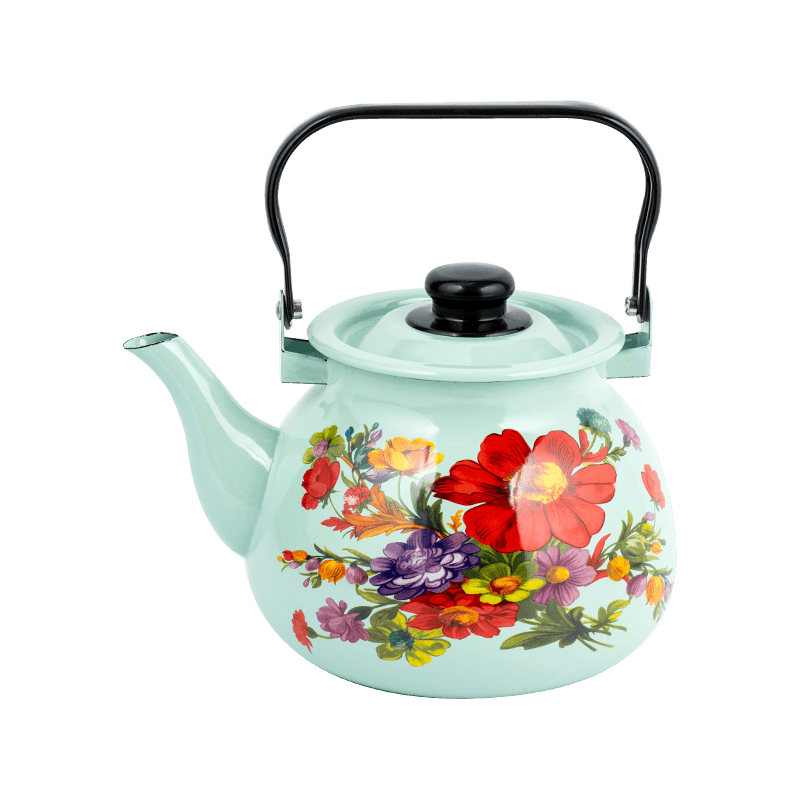 TK305 enamel Flared Rim tea Kettle