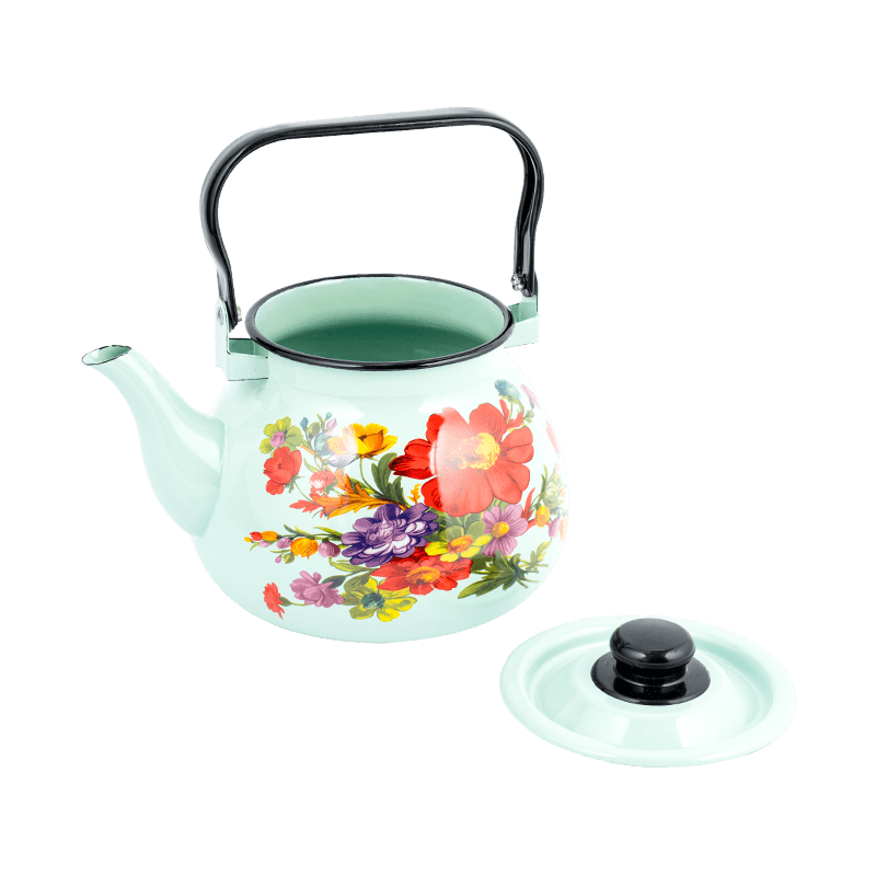 TK305 enamel Flared Rim tea Kettle