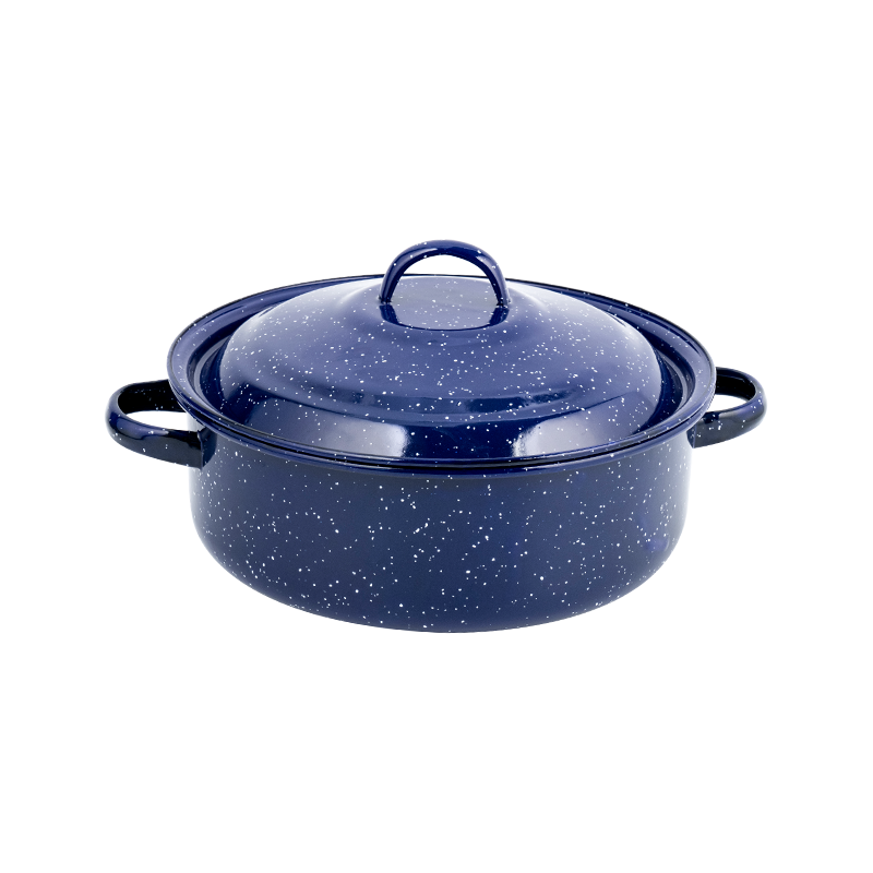 768D enamel Flared Rim recta humilis stockpot