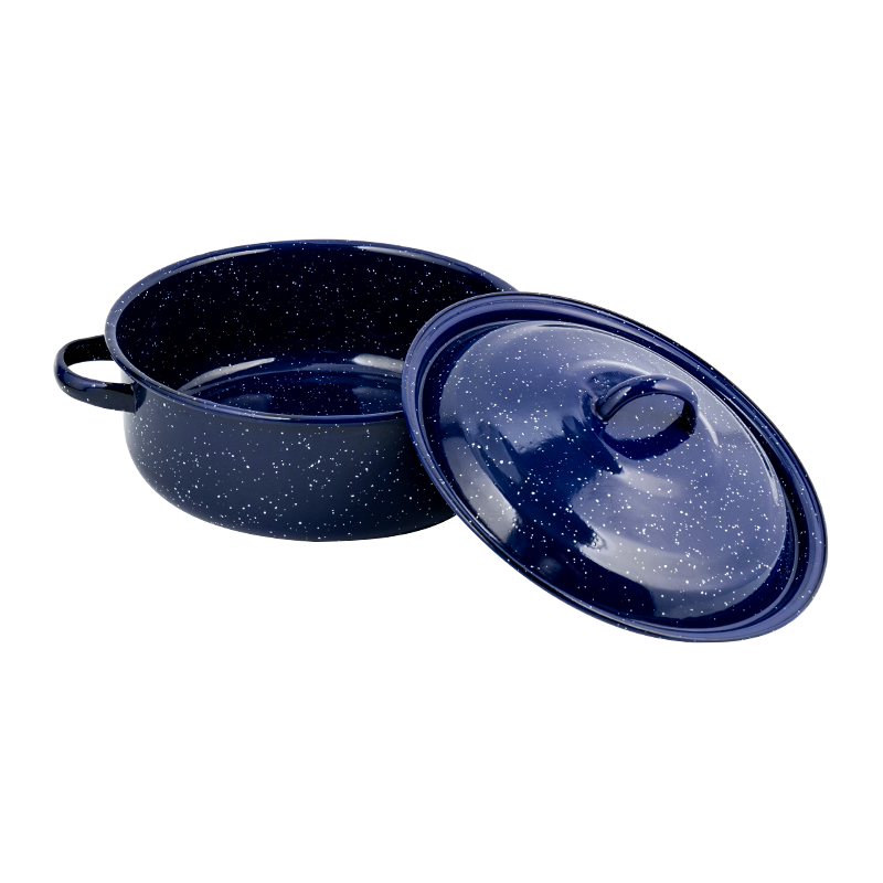 768D enamel Flared Rim recta humilis stockpot