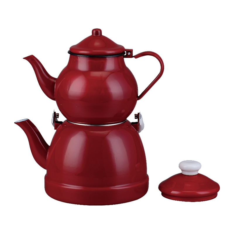 TK602 Turcorum Rubrum enamel teapot set