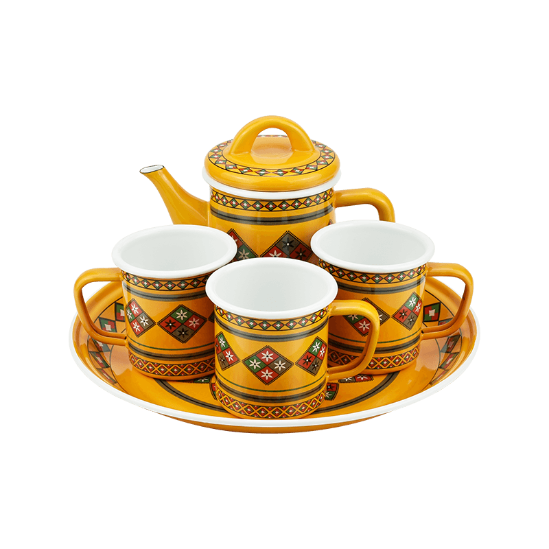 T231 Turcorum enamel teapot set